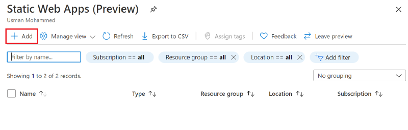 Getting started with Azure Static Web Apps | dynamicdev.io